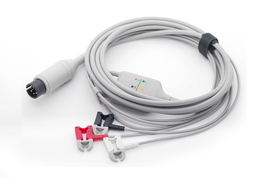 通用6针夹式3导心电导联线