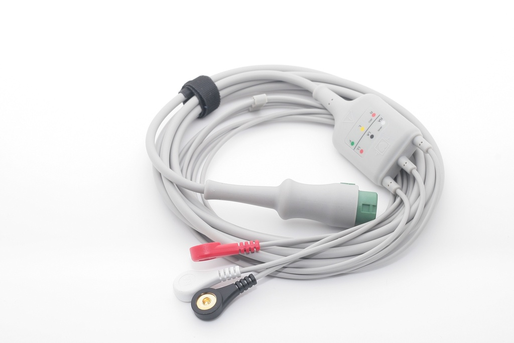 迈瑞12针扣式3导心电导联线