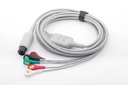 通用6针扣式5导心电导联线