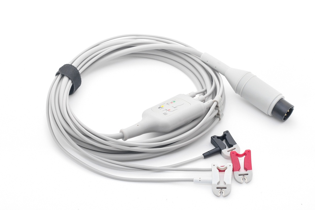 通用6针夹式3导心电导联线